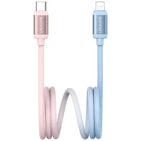 USAMS SJ757 modro-ružová / Dátový kábel / USB-C - Lightning / PD 30W / 1,2 m (SJ757USB03)