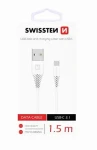 SWISSTEN dátový kábel USB - USB-C 3.1 (7mm) biela 1.5m (71504400)