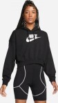 Nike Sportswear Club Fleece Oversized Crop Graphic Hoodie black / red