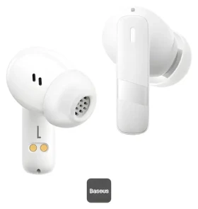 Baseus Bowie E20 biela / Bezdrôtové slúchadlá / mikrofón / Bluetooth 5.3 / IPX5 (6932172655983)