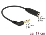 DeLock Audio kábel Stereo jack 3.5 mm 3 pin samec Stereo jack 2.5 mm 3 pin samica pravouhlá (65675DE)
