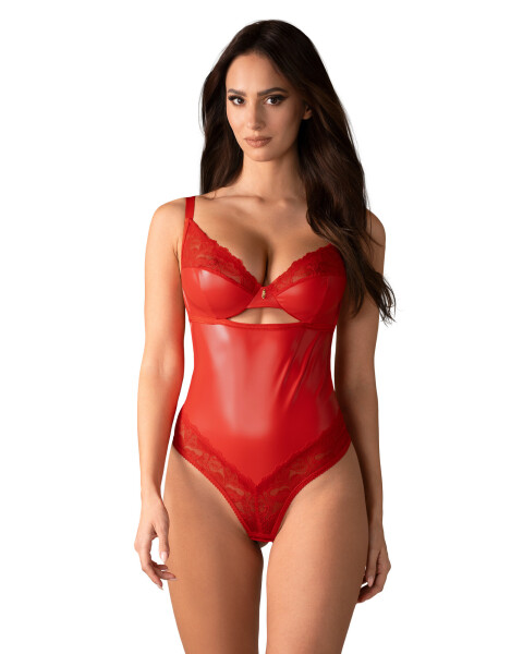 Krásne telo Aliosa teddy - Obsessive L/XL červená