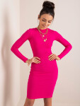 Dámske šaty RV SK 5131.18P Fuchsia - Rue Paris XL tmavě růžová