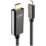 LINDY prepojovací kábel USB-C ® zástrčka, Zástrčka HDMI-A 10.00 m čierna 43317 4K UHD Kábel pre displeje USB-C®; 43317