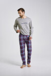 Taro Franco 3478 dĺžka/r S-XL Z25/26 pánske pyžamo melanžově šedá S