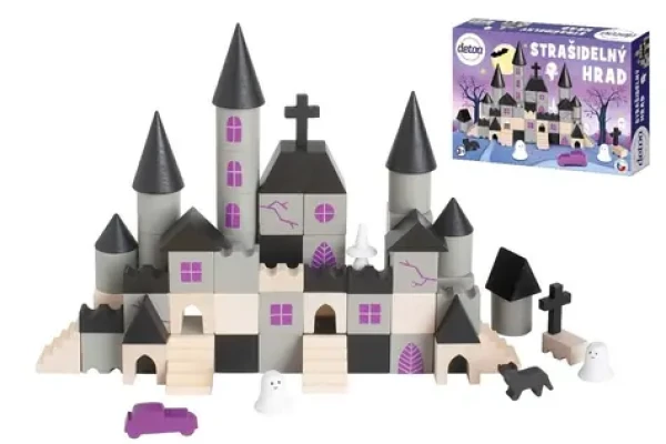 Detoa Drevená stavebnica Strašidelný hrad 97 dielov