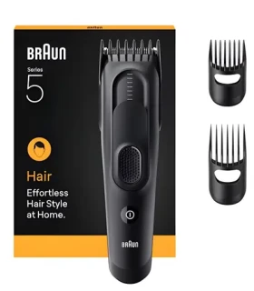 Braun HC5530 Series 5 čierna / Zastrihávač vlasov / Pánsky / 50 min prevádzky / 2 nástavce / 3 - 35 mm (4987176251046)