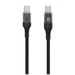 FIXED Kábel s displejom USB-C/USB-C PD 2m USB 2.0 100W čierny (FIXDD-CC2-BK)