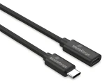 MediaRange USB-C (M) - USB-C (F) čierna / Predlžovací kábel / PD 60 W / USB 3.2 Gen 1 / 5 Gbit / s / 2 m (MRCS245)