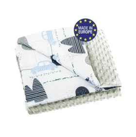 Bomimi Deka minky 100 x 75 cm autíčka modrá (BO2209BLU001)