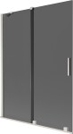 MEXEN/S - Velár dvojkrídlová posuvná vaňová zástena 130 x 150, grafit, nikel kartáčovaný 896-130-000-41-97