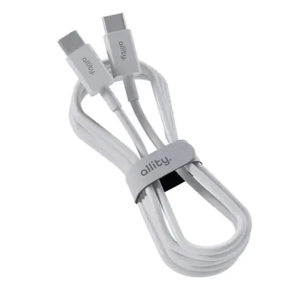 Allity AUC-03 Dátový kábel USB-C/USB-C 1m 100W biela (DATUSBC100WALL01WH)