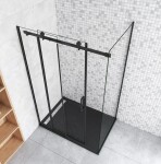 H K - Sprchovací kút DIAMOND BLACK 120x80 cm Ľ/P variant SE-DIAMONDBL12080