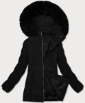 Čierna dámska zimná plus size bunda s kapucňou S'west (B8300-1) odstíny černé 50