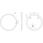 SAPHO - NYX guľaté zrkadlo s LED osvetlením, priemer 80cm NY800