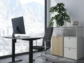 Equip Elektricky nastaviteľný stôl čierna / Stôl / výškové nastavenie 68-118 cm / nosnosť 70 kg / doska 120x60 cm (650812)