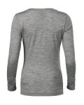 Dámske tričko Merino Rise LS tmavo šedá XL