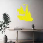 Veselá Stena Samolepka Kovboj v diaľke Farba: žlutá, Veľkosť: 80 x 84 cm