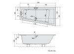 POLYSAN - ANDRA R asymetrická vaňa 170x90x45cm, biela 81511