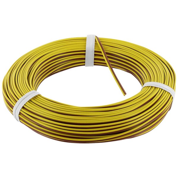 Econ connect ZKL014GEBR50 opletenie / lanko 2 x 0.14 mm² žltá, hnedá 50 m; ZKL014GEBR50