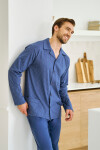 3484 PÁNSKE PYŽAMO S DLHÝM ZIPSOM DEREK 3XL-4XL JEANS 4XL