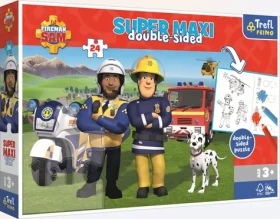 Trefl - Puzzle - Obojstranné puzzle Požiarnik Sam a jeho tím SUPER MAXI