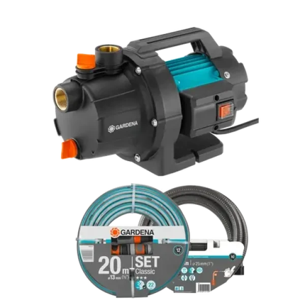 Gardena 09011-47 Záhradné čerpadlo 3000/4 BASIC - súprava / 600 W / 3000 l/h / 3.5 bar / 7 m (09011-47)