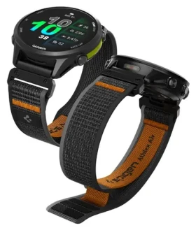 Spigen Athlex Air remienok pre Garmin QuickFit 22mm čierno-oranžová / Remienok / Nylon / Quick Fit / 155-245 mm (AMP11426)