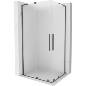 MEXEN/S - Velar L Duo sprchovací kút, posuvné dvere 100 x 90, dekor, grafit metal 871-100-090-02-33-95