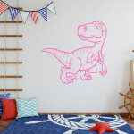 Veselá Stena Samolepka Dinosaurus Farba: béžová, Veľkosť: 60 x 56 cm