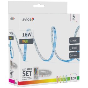 Avide ALSB5050RGBMU40-5M kompletná sada LED pásikov konektor 12 V, 230 V 5 m RGB; ALSB5050RGBMU40-5M