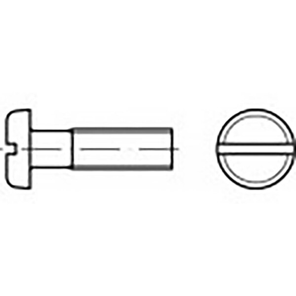 TOOLCRAFT TO-6853413 skrutky s plochou guľatou hlavou M6 25 mm drážka DIN 85 Ušlechtilá ocel V2A A2 100 ks; TO-6853413