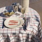 MADAM STOLTZ Kameninový tanier Red Fish Ø 21 cm