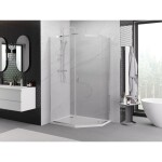 MEXEN - Exo sprchovací kút päťboký krídlový 100 x 90, transparent, chróm 812-100-090-01-00