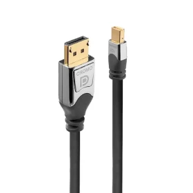 Lindy CROMO Mini DisplayPort - DisplayPort sivá / Kábel / 0,5 m / 4K 4096×2160 px / DisplayPort 1.2 (36310)