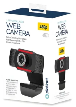 Platinet Web Cam 480p / Webkamera / Vstavaný mikrofón (45489)