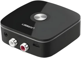 Ugreen CM106 čierna / Bluetooth prijímač / Bluetooth 5.1 / 2x RCA / jack 3,5 mm / aptX HD (6941876230600)