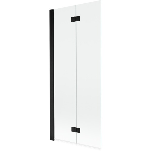 MEXEN - MIST vaňová zástena 80x150 cm 6mm 2-s, čierna, číra, ľavá 8A9-080-002-70-00-L