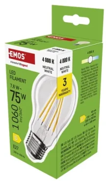 GP MET LED žiarovka A60 E27 7,8W neutrálna biela / LED žiarovka / 1060 lm / 4000K / náhrada 75W (1525733499)