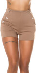 Sexy Koucla high waist shorts with pockets CAPPUCCINO L