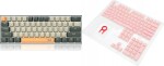 Redragon Redragon K606 Lakshmi Red switch (K606-OG&GY&BK) + A130 PBT Doubleshot Pink Keycaps (A130 Pink)