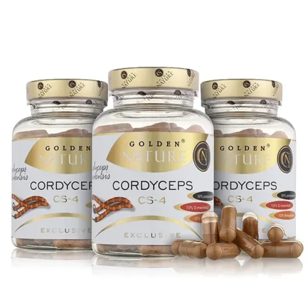 Golden Nature Exclusive Cordyceps sinensis CS-4 50% polysacharidov 300 cps. (3x100 cps) (GN2100039)
