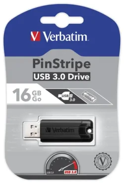 Verbatim PinStripe 16GB čierna Flash disk USB 3.0