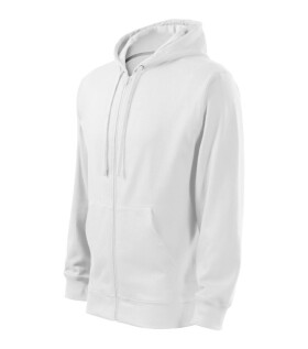 Trendy mikina na zips Pánske biele M