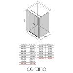 CERANO - Sprchovací kút Antelo L - Ľ/P - 6 mm - chróm, transparentné sklo - 150x100 - otočný CER-666769