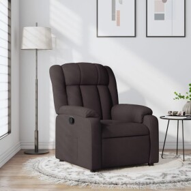 VidaXL vidaXL Fotel rozkładany, tmavoHnedý, obity tkaniną