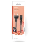 Nedis napájací kábel Euro-IEC320-C7 čierna / Napájací kábel / Priamy / Poniklovaný / Plochý PVC / 3 m (PCGB11040BK30)