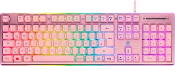 Deltaco Deltaco PK75 Gaming Tastatur Membran RGB pink