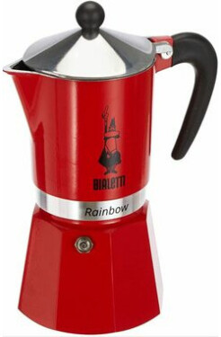 Bialetti Rainbow kanvička na 6 šálok 270 ml červená (8006363018487)