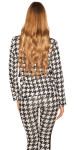 Sexy blazer in houndstooth pattern blackwhite